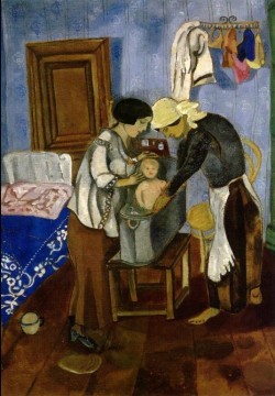 マルク・シャガール Painting - 赤ちゃんの沐浴 現代マルク・シャガール